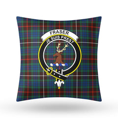 Fraser (of Lovat) Hunting Ancient Tartan Crest Pillow Cover