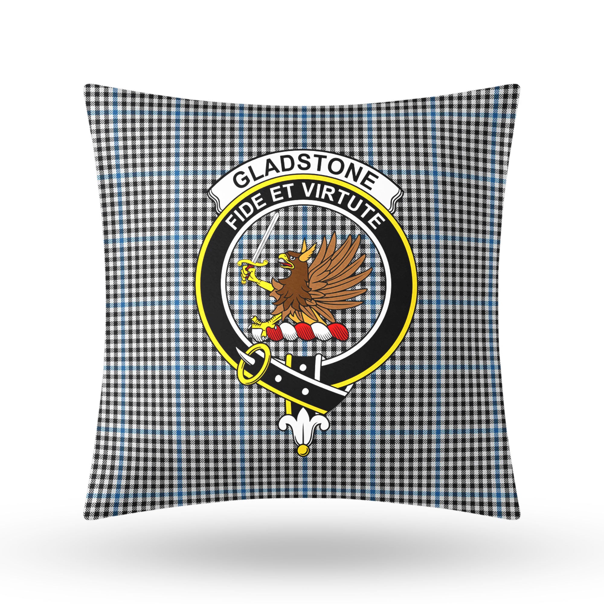 Gladstone Tartan Crest Pillow Cover