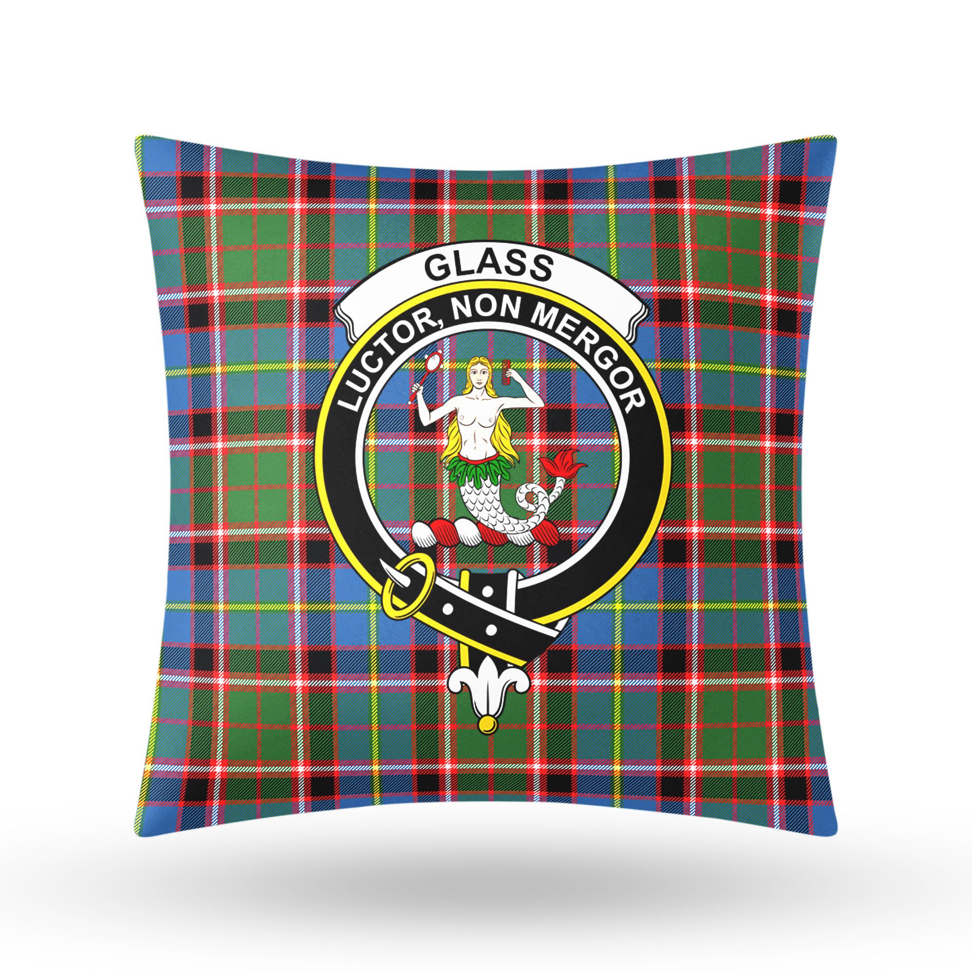 Glass Tartan Crest Pillow Cover