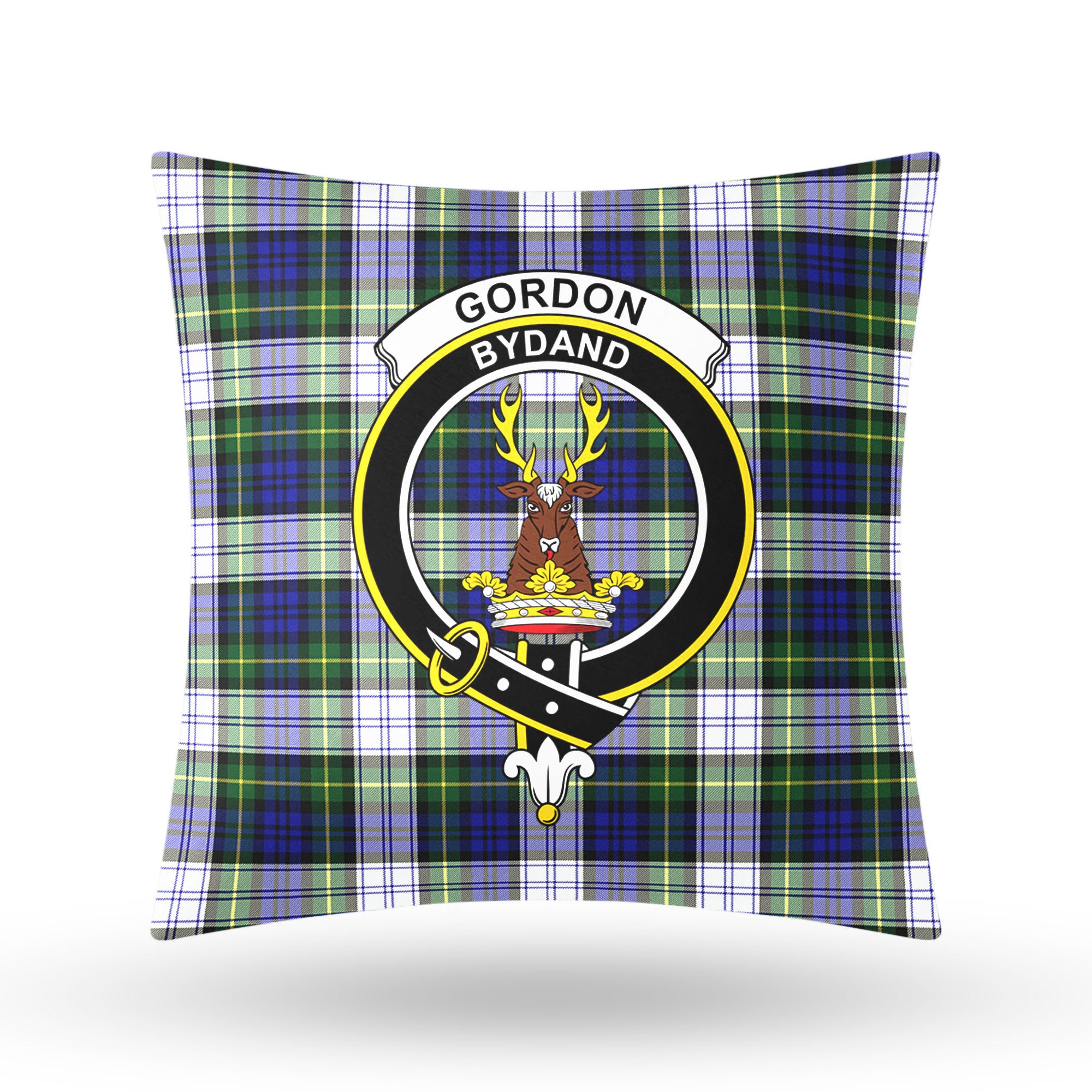 Gordon Dress Modern Tartan Crest Pillow Cover