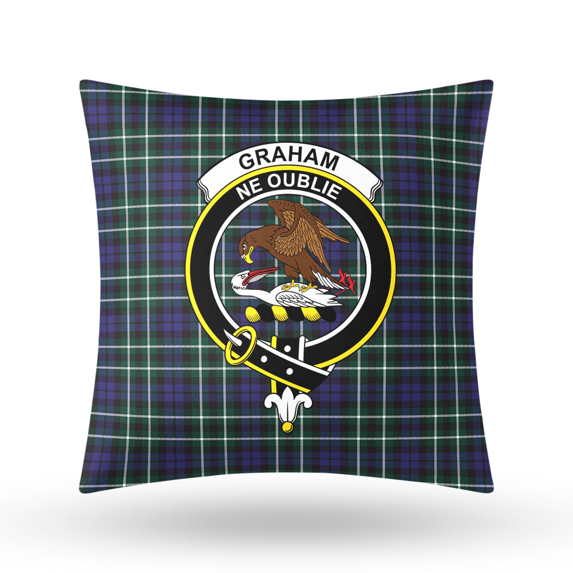 Graham of Montrose Modern Tartan Crest Pillow Cover