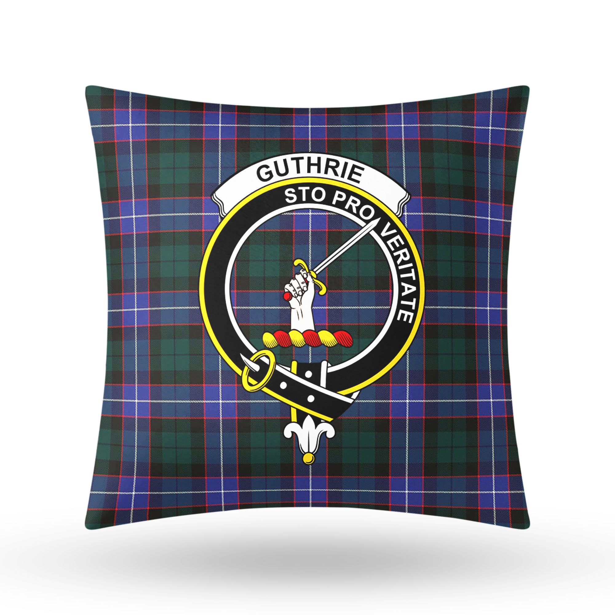 Guthrie Modern Tartan Crest Pillow Cover