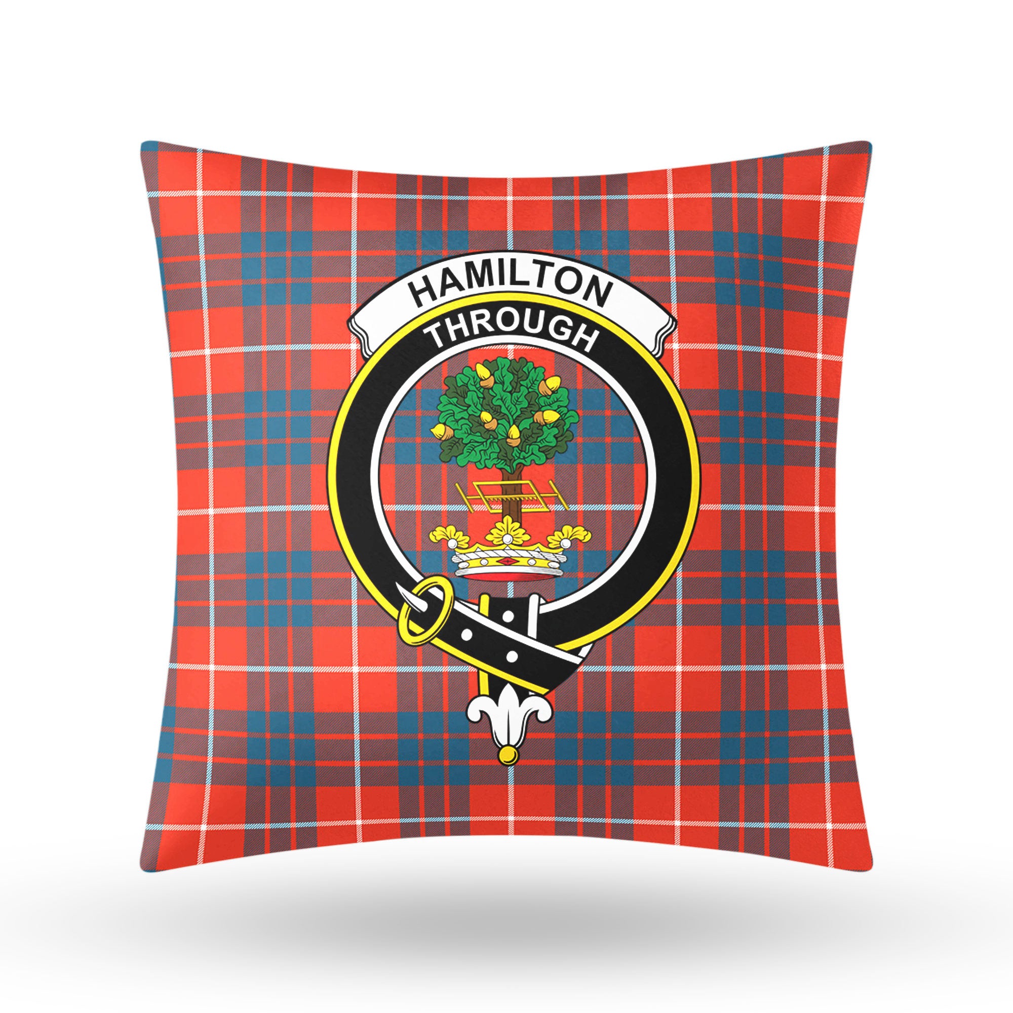 Hamilton Ancient Tartan Crest Pillow Cover