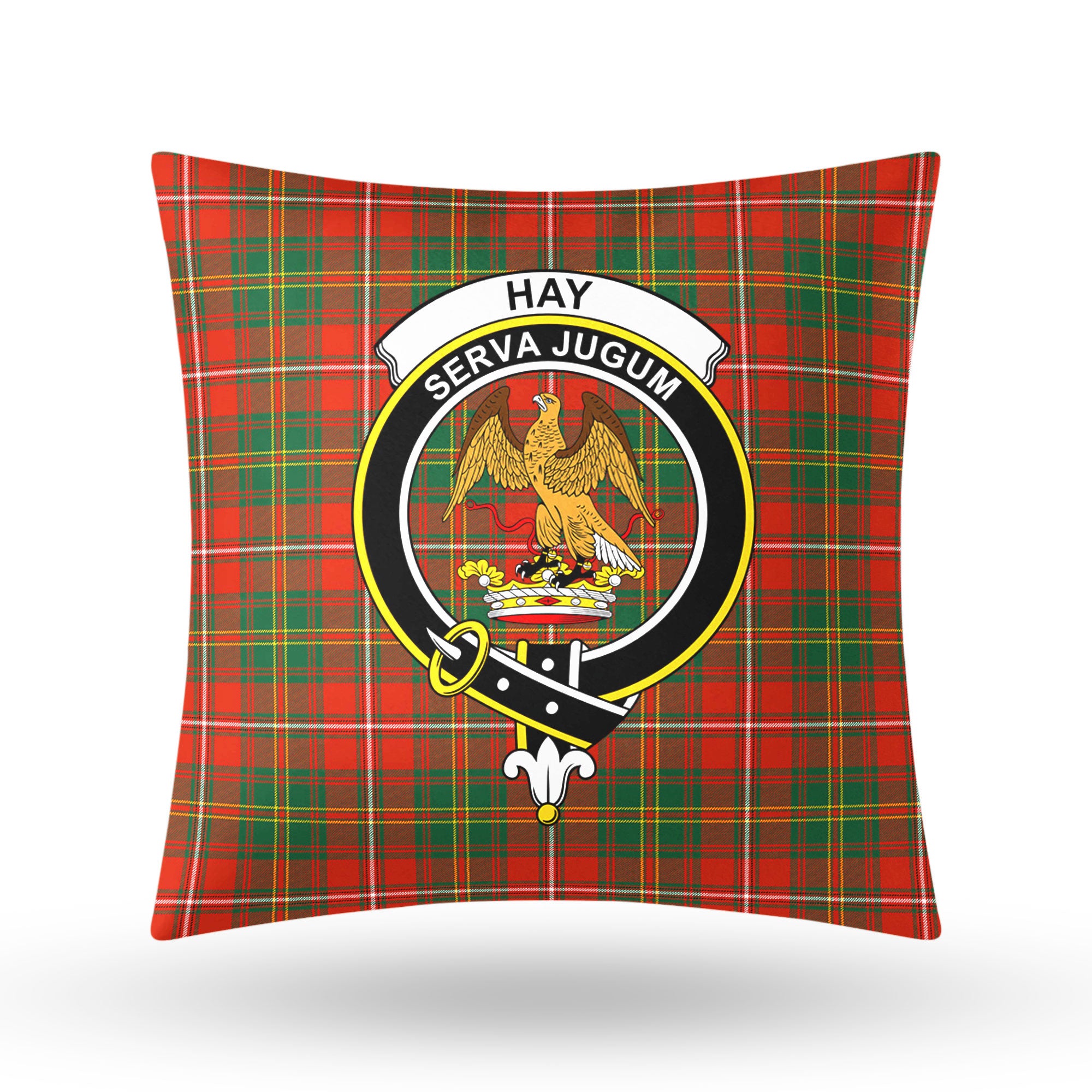 Hay Ancient Tartan Crest Pillow Cover