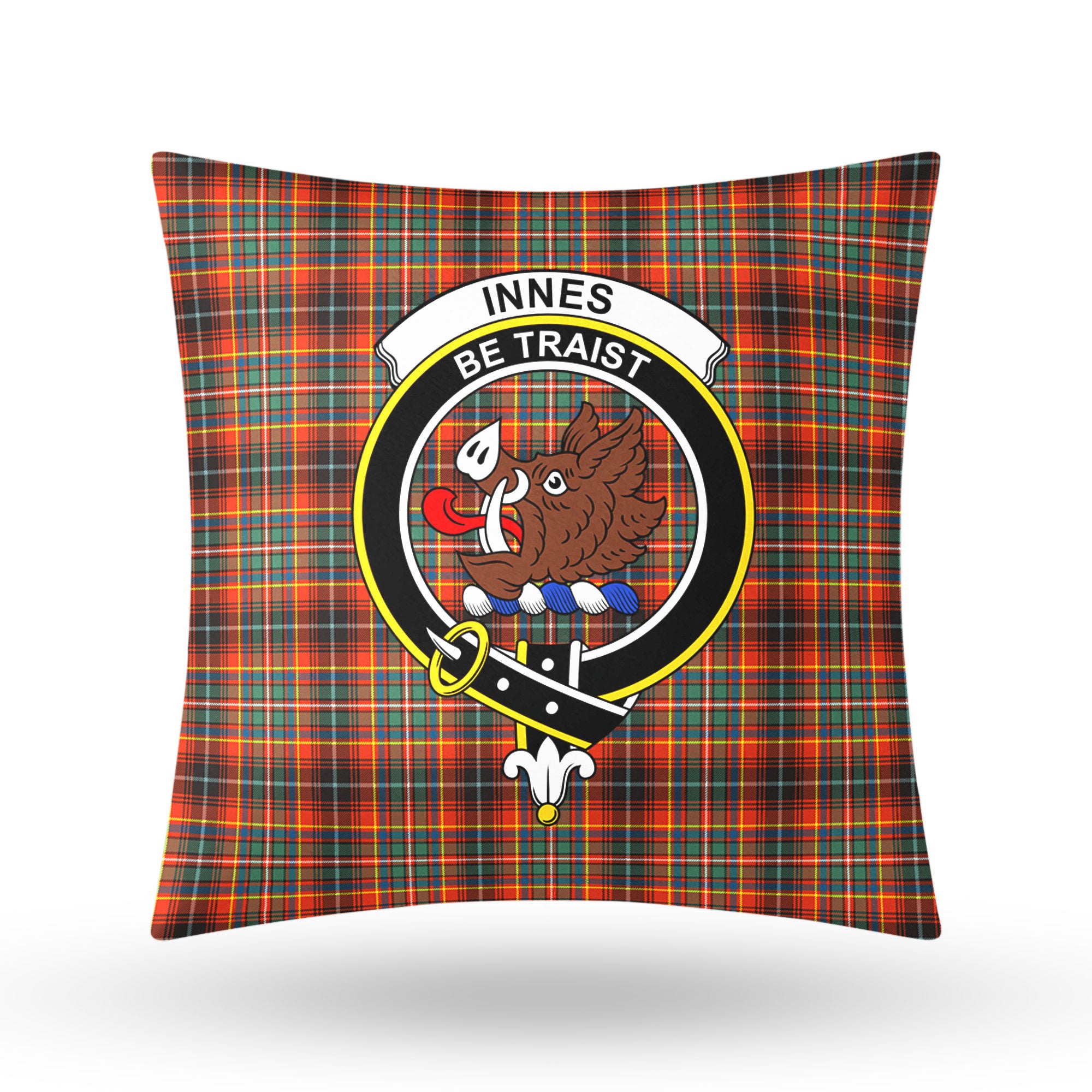 Innes Ancient Tartan Crest Pillow Cover