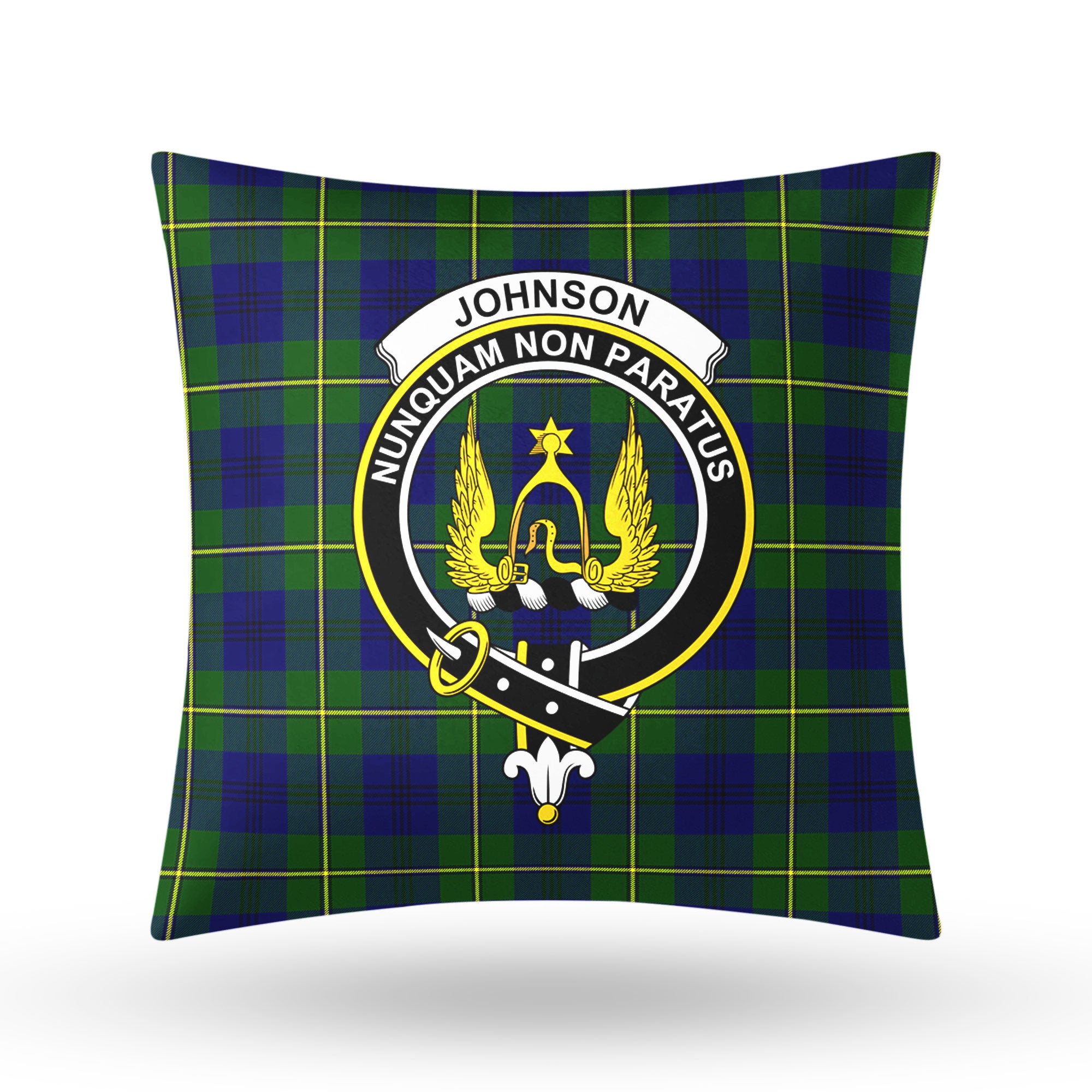 Johnson Modern Tartan Crest Pillow Cover