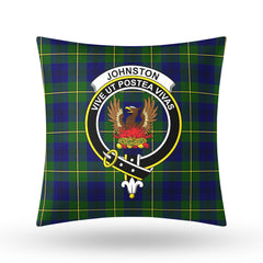 Johnston of Caskieben Tartan Crest Pillow Cover