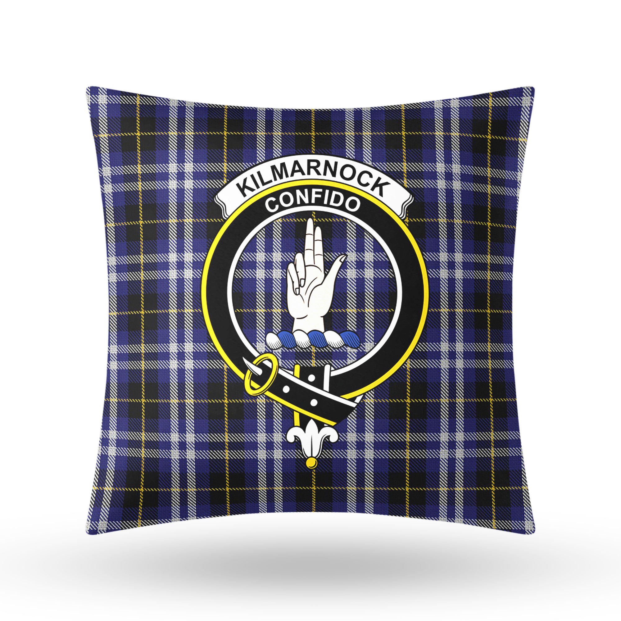 Kilmarnock Tartan Crest Pillow Cover