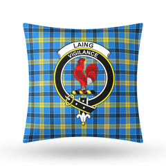 Laing Tartan Crest Pillow Cover