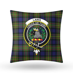 Laws Tartan Crest Pillow Cover