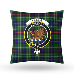 Leslie Hunting Tartan Crest Pillow Cover