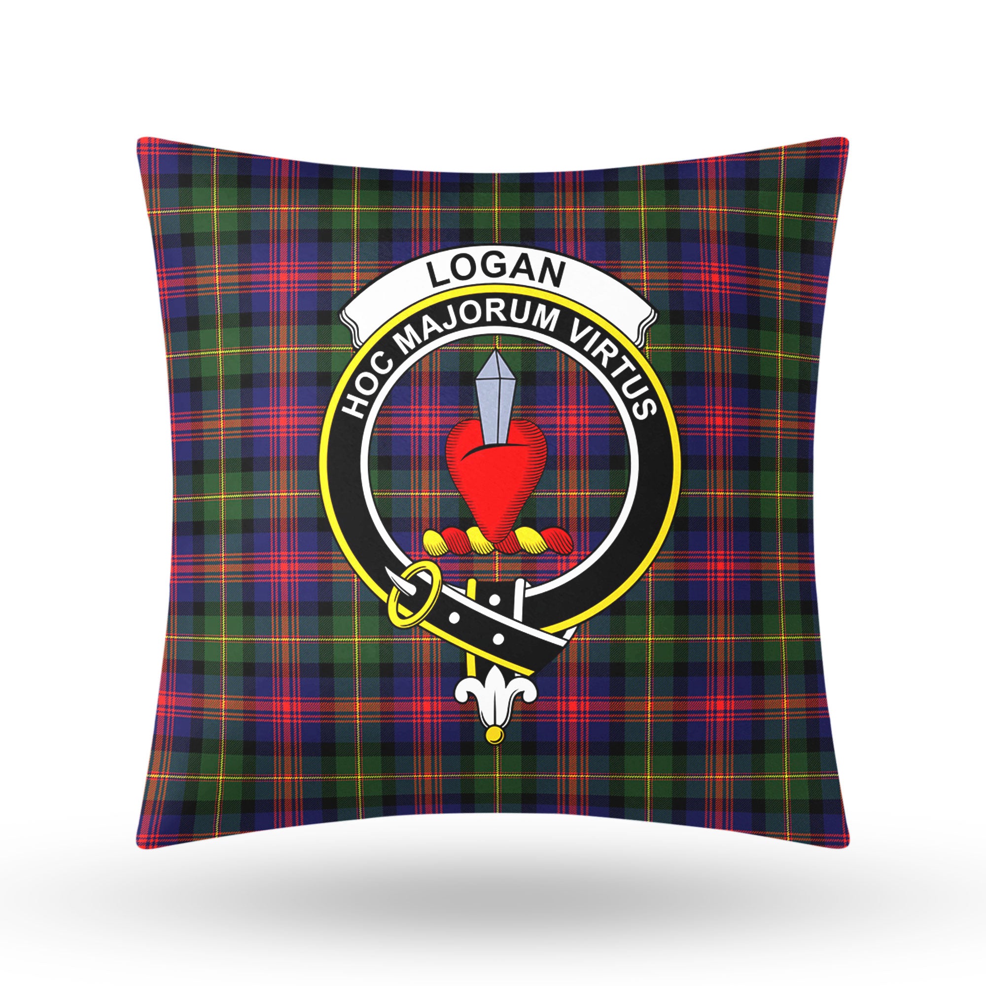 Logan Modern Tartan Crest Pillow Cover