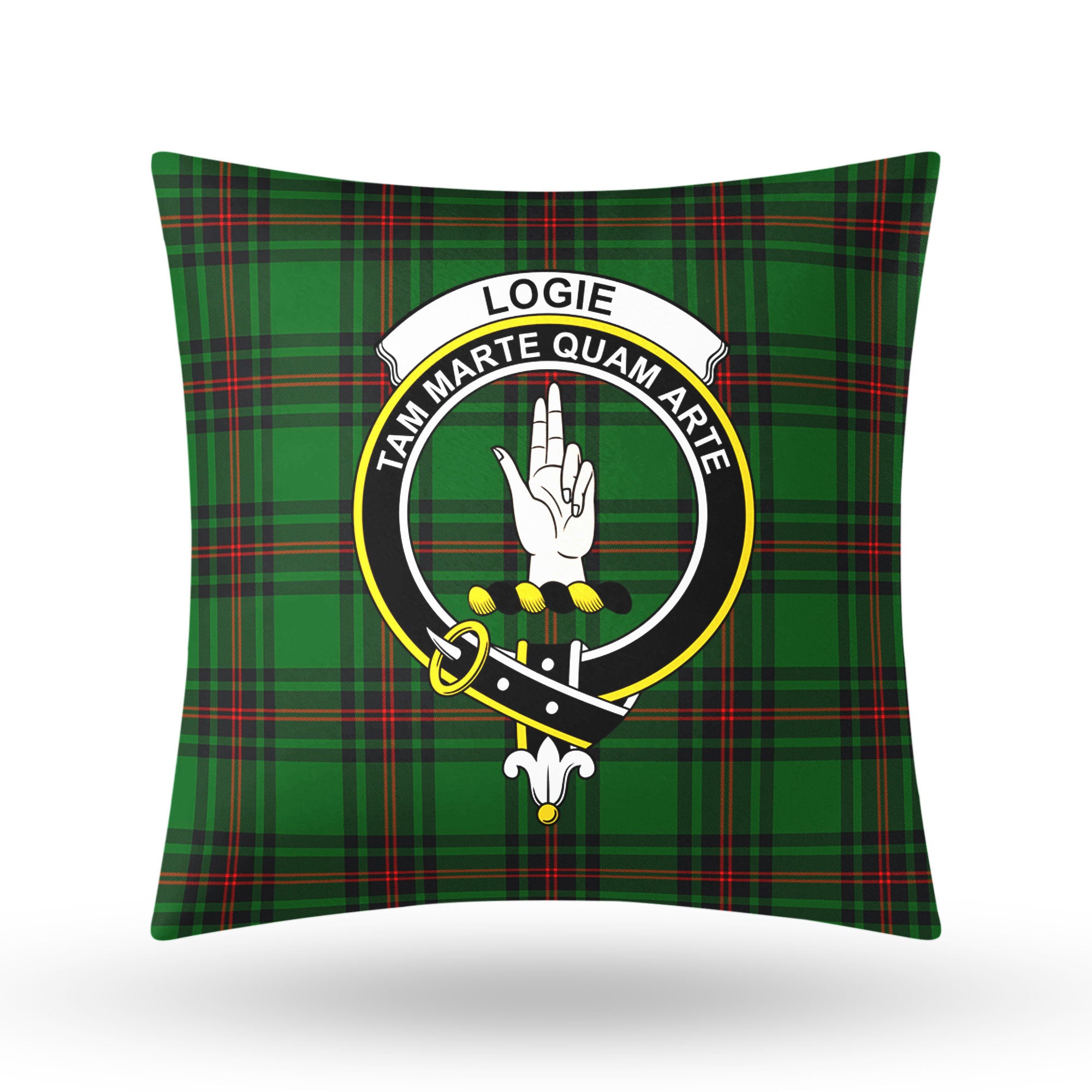 Logie Tartan Crest Pillow Cover