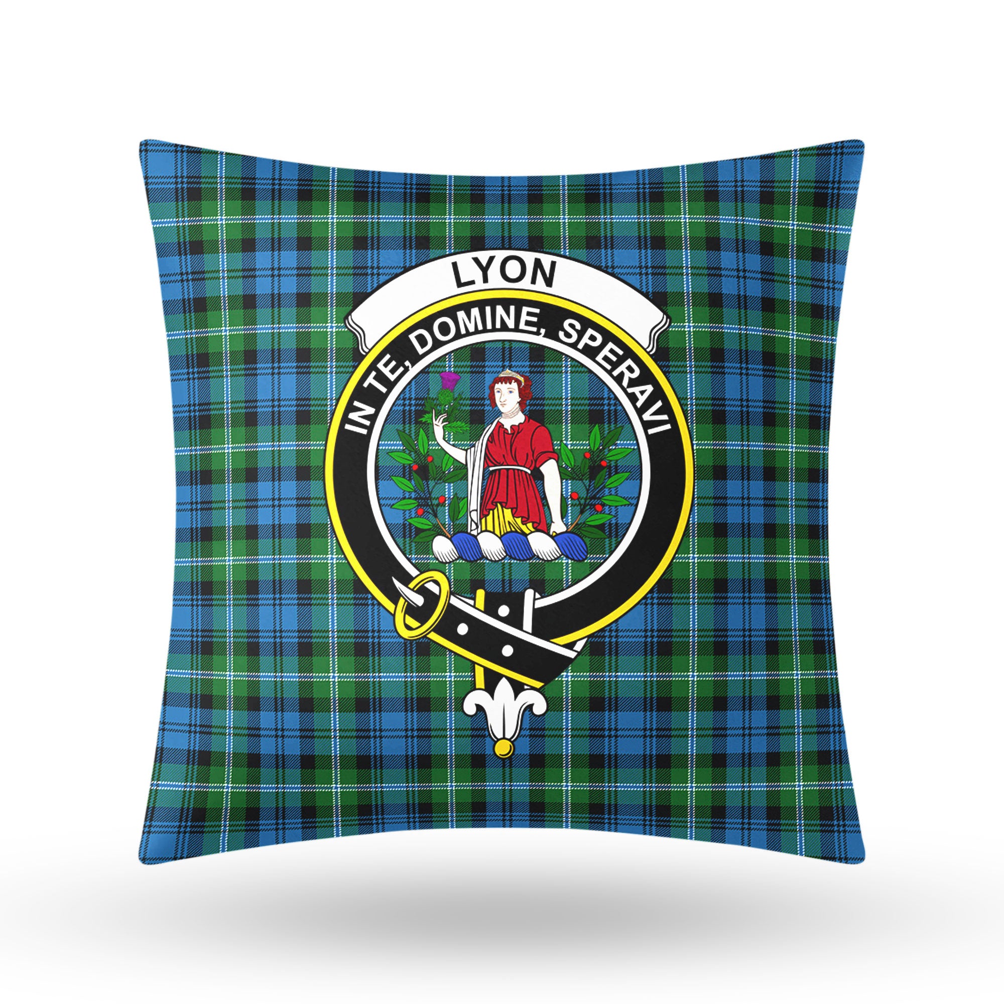 Lyon Tartan Crest Pillow Cover