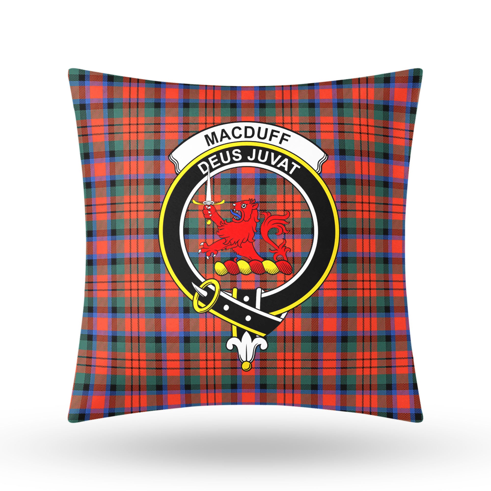 MacDuff Ancient Tartan Crest Pillow Cover