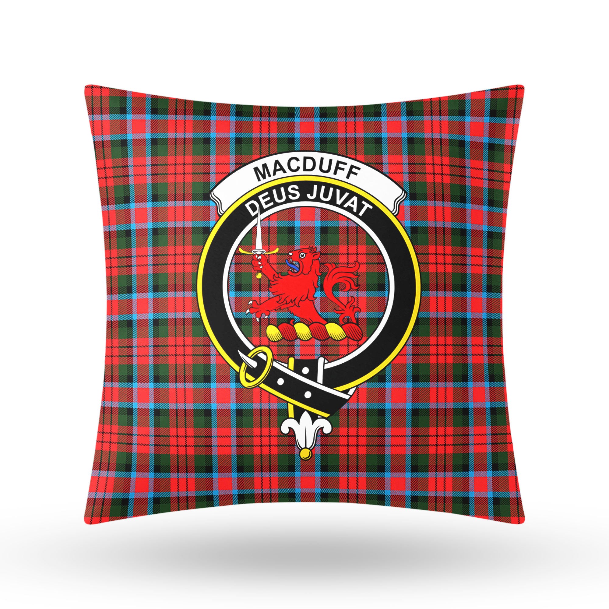 MacDuff Modern Tartan Crest Pillow Cover