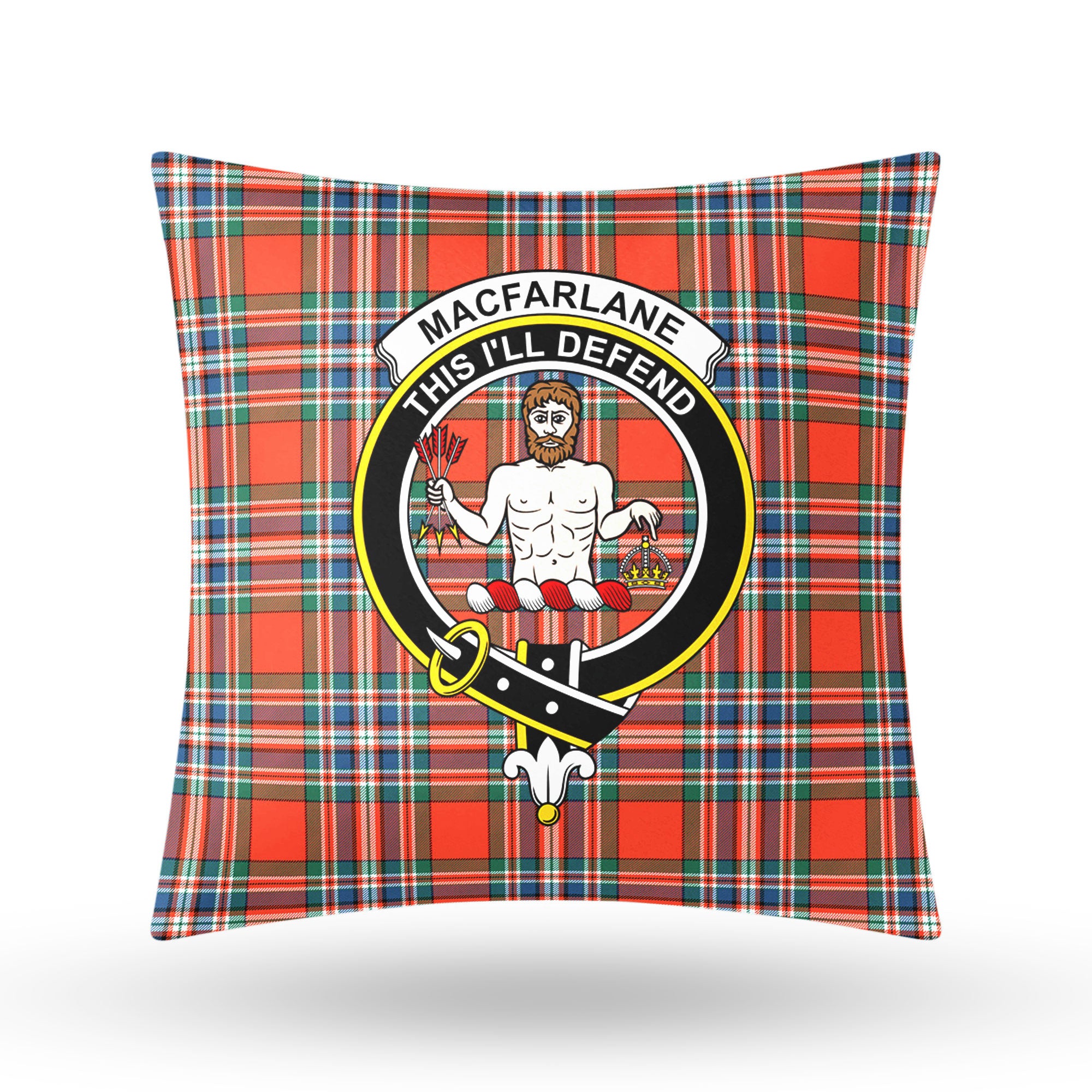 MacFarlane Ancient Tartan Crest Pillow Cover