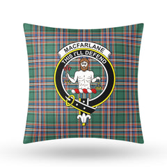 MacFarlane Hunting Ancient Tartan Crest Pillow Cover