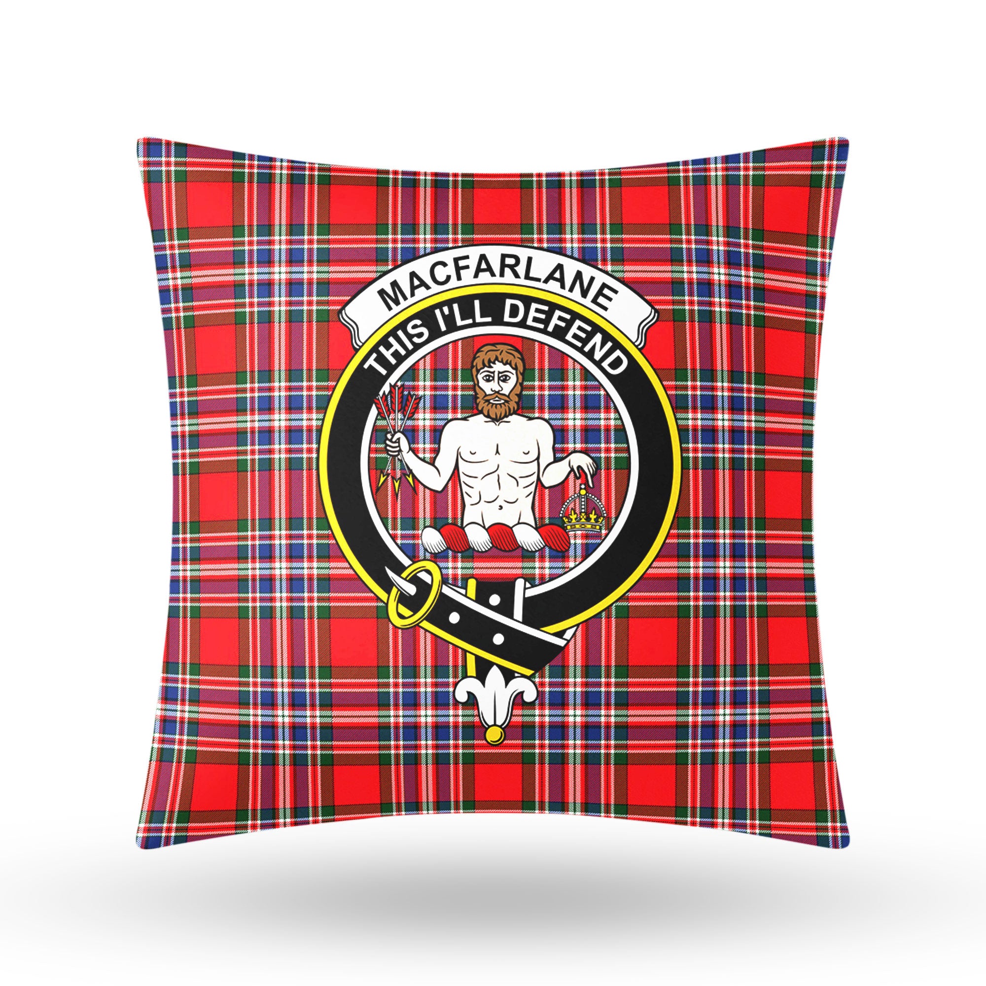 MacFarlane Modern Tartan Crest Pillow Cover