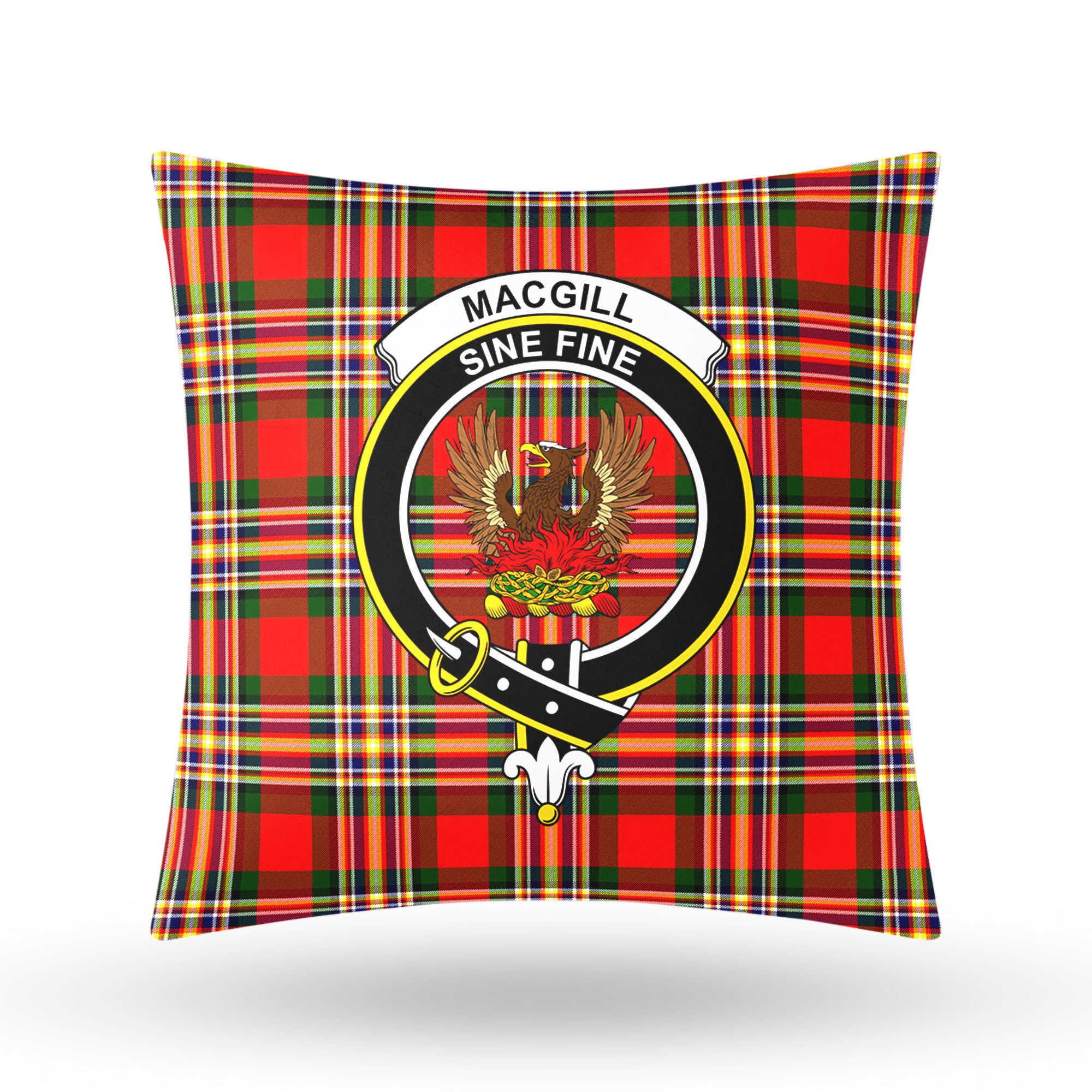 MacGill Modern Tartan Crest Pillow Cover