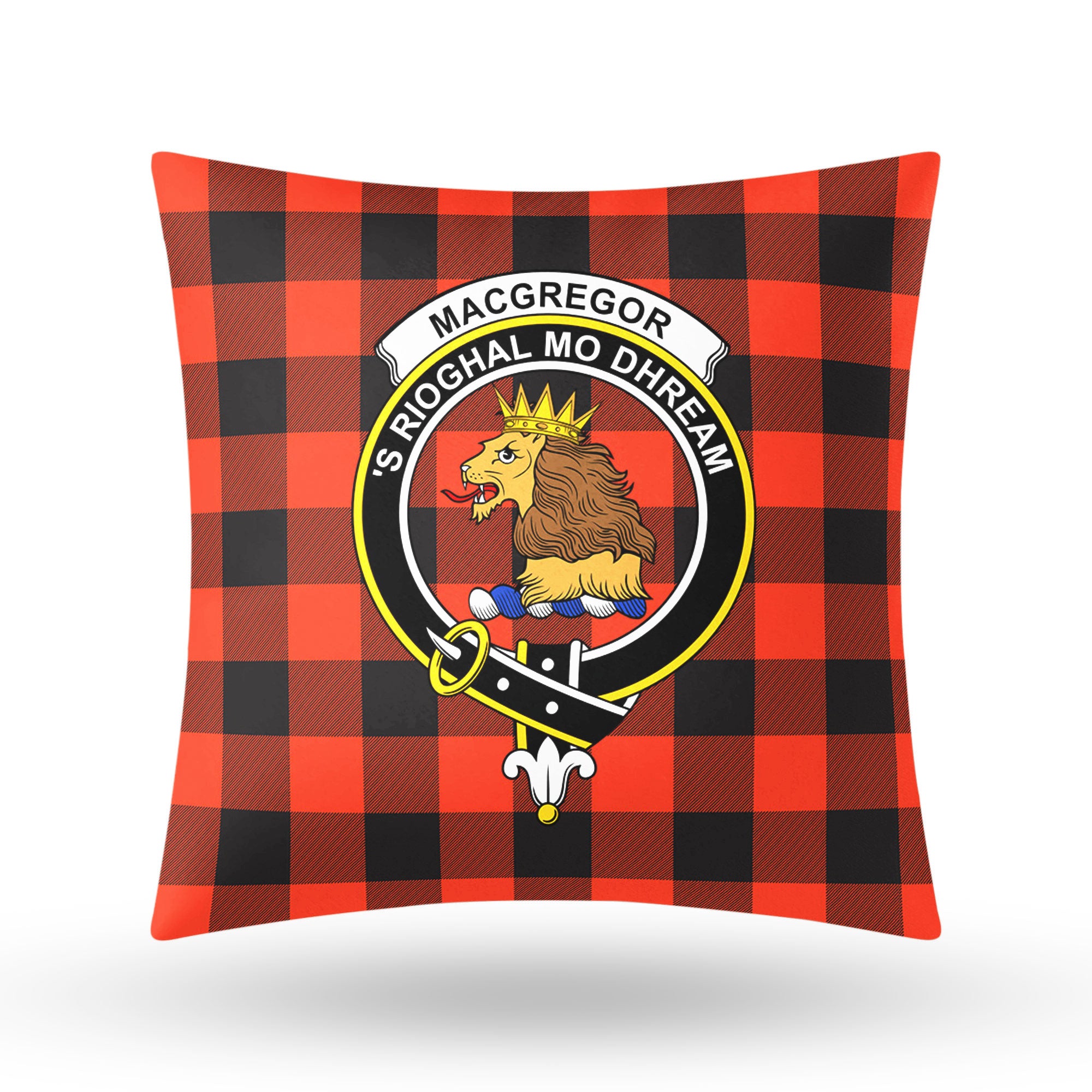 MacGregor Rob Roy Ancient Tartan Crest Pillow Cover