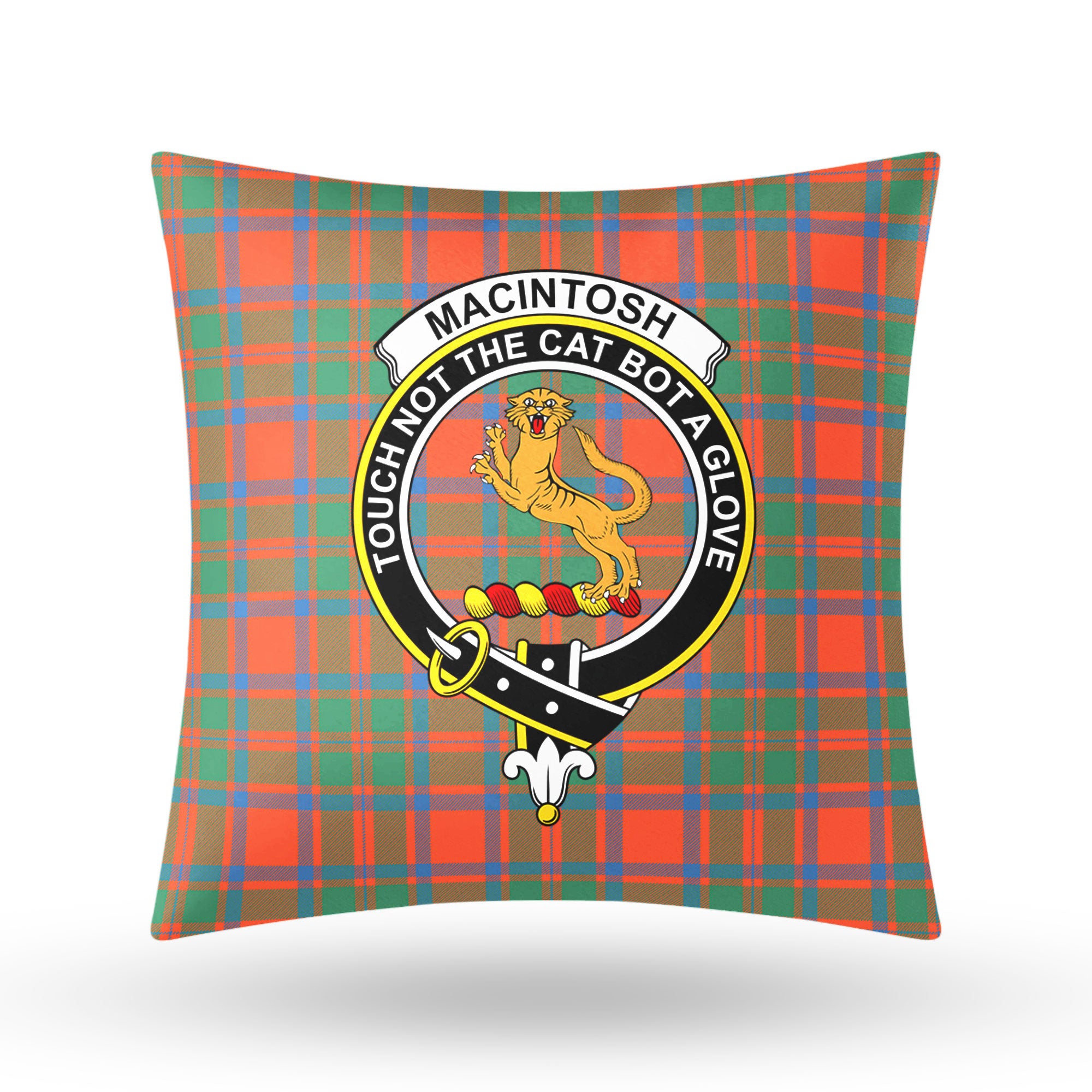 MacIntosh Ancient Tartan Crest Pillow Cover