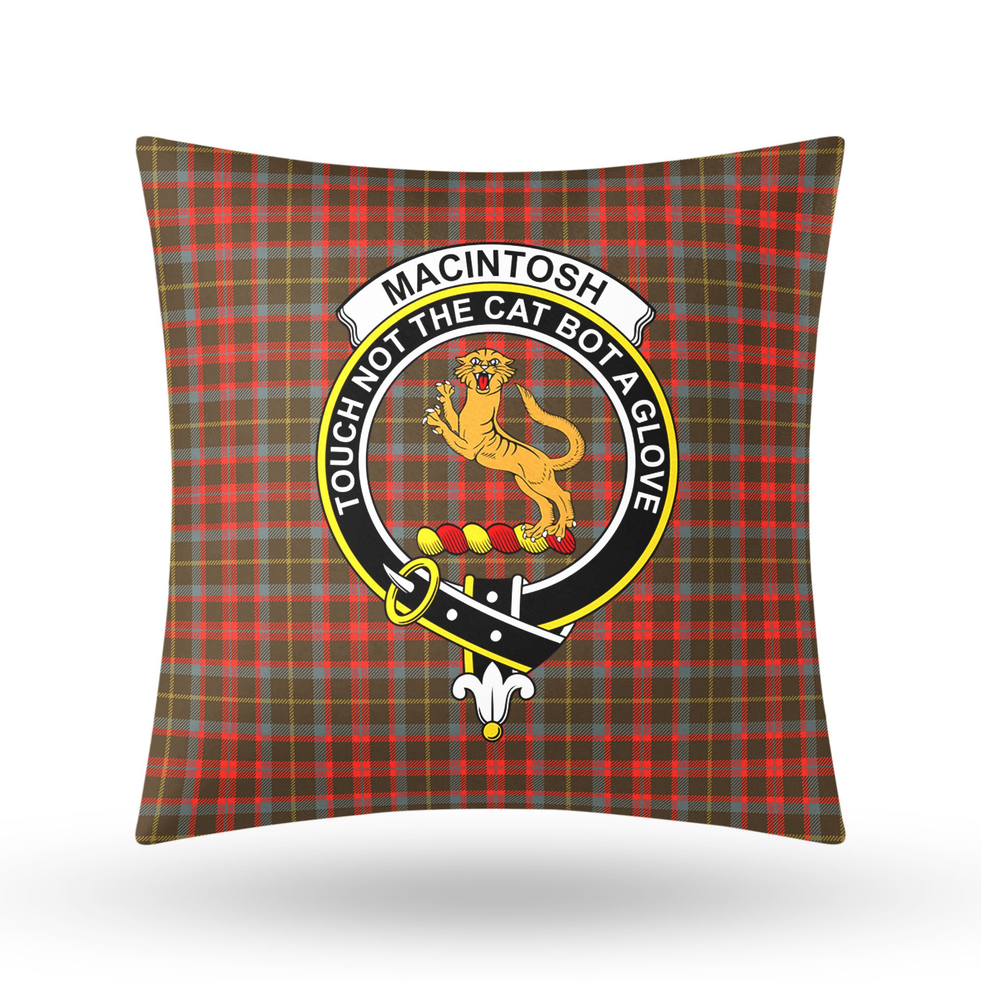 MacIntosh Hunting Weathered Tartan Crest Pillow Cover