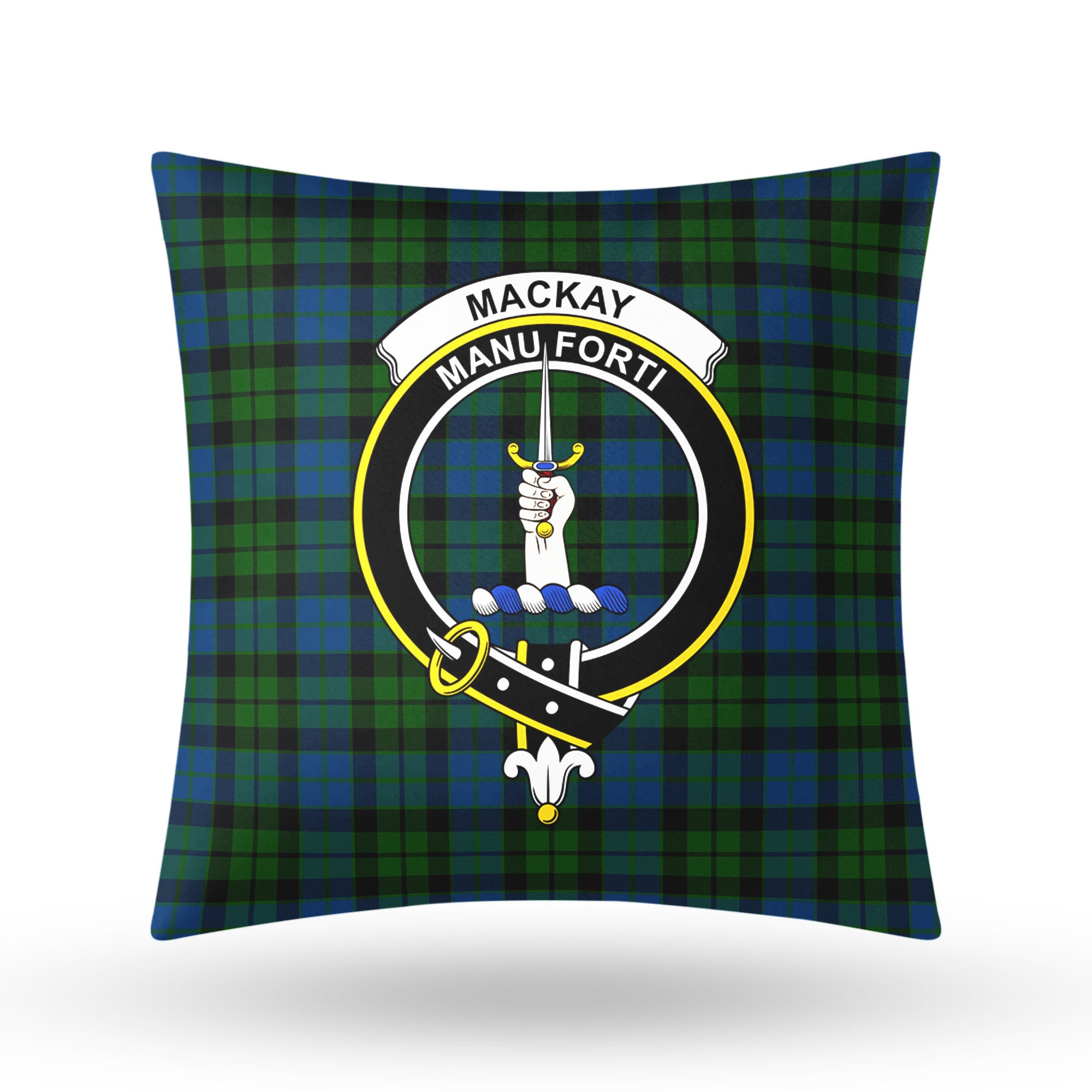 MacKay Modern Tartan Crest Pillow Cover