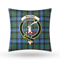 MacRae Hunting Ancient Tartan Crest Pillow Cover