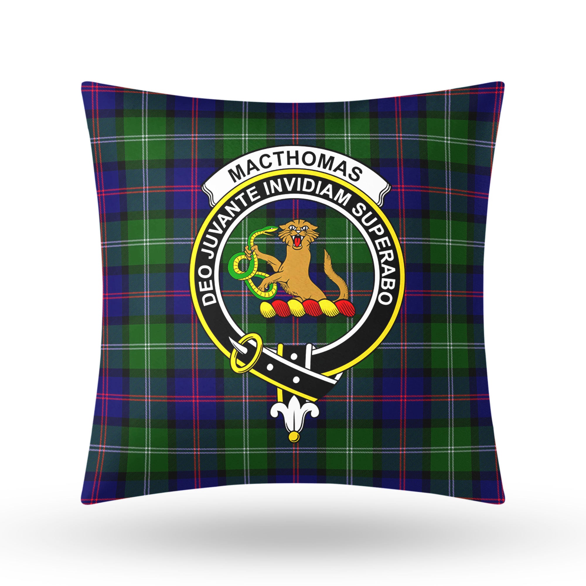 MacThomas Modern Tartan Crest Pillow Cover