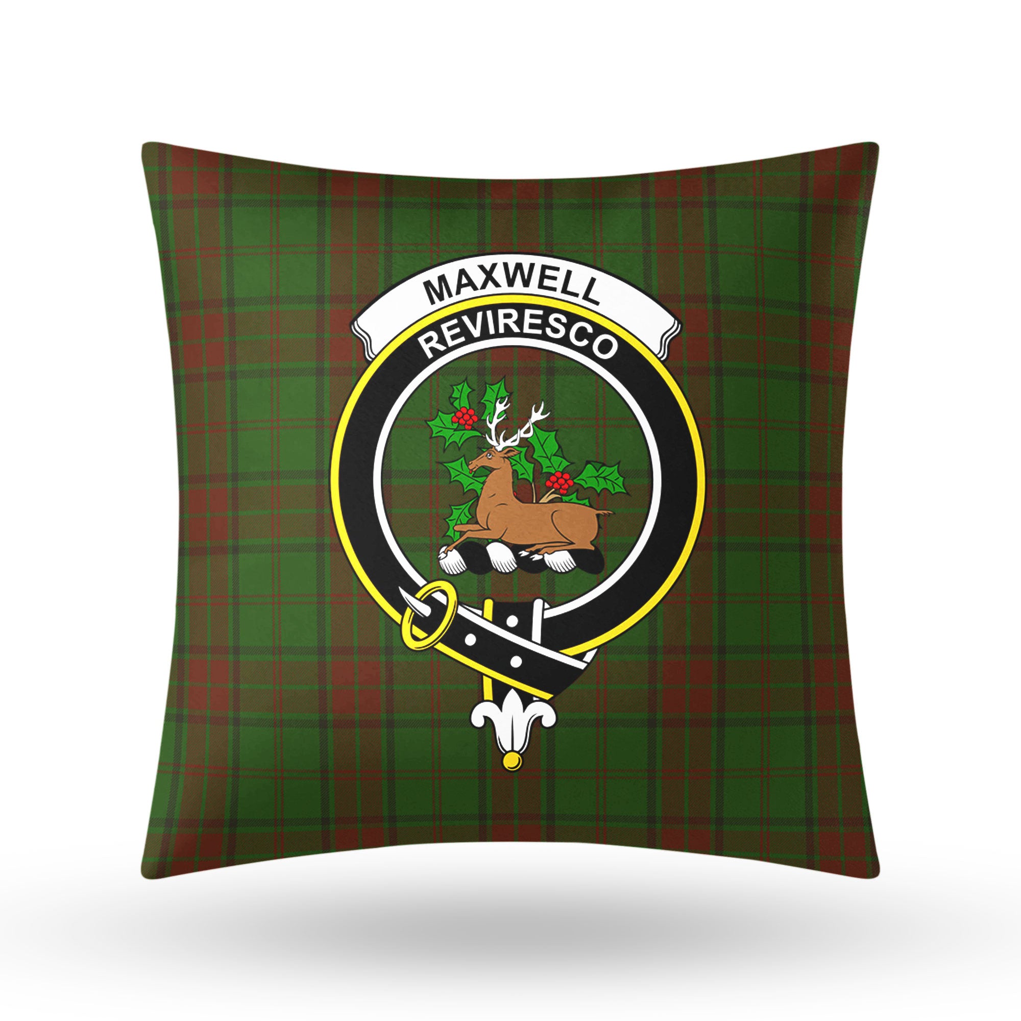 Maxwell Hunting Tartan Crest Pillow Cover