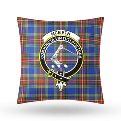 McBeth Ancient Tartan Crest Pillow Cover