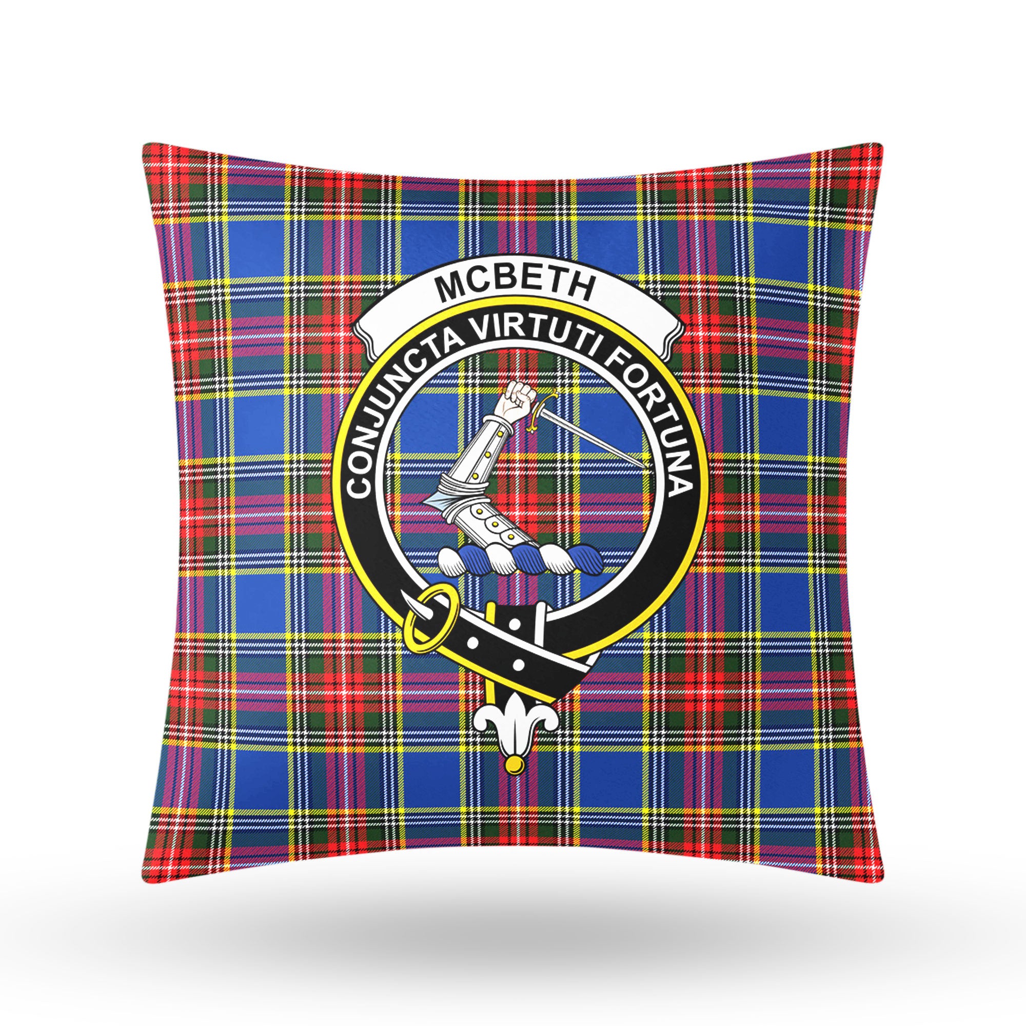 McBeth Modern Tartan Crest Pillow Cover