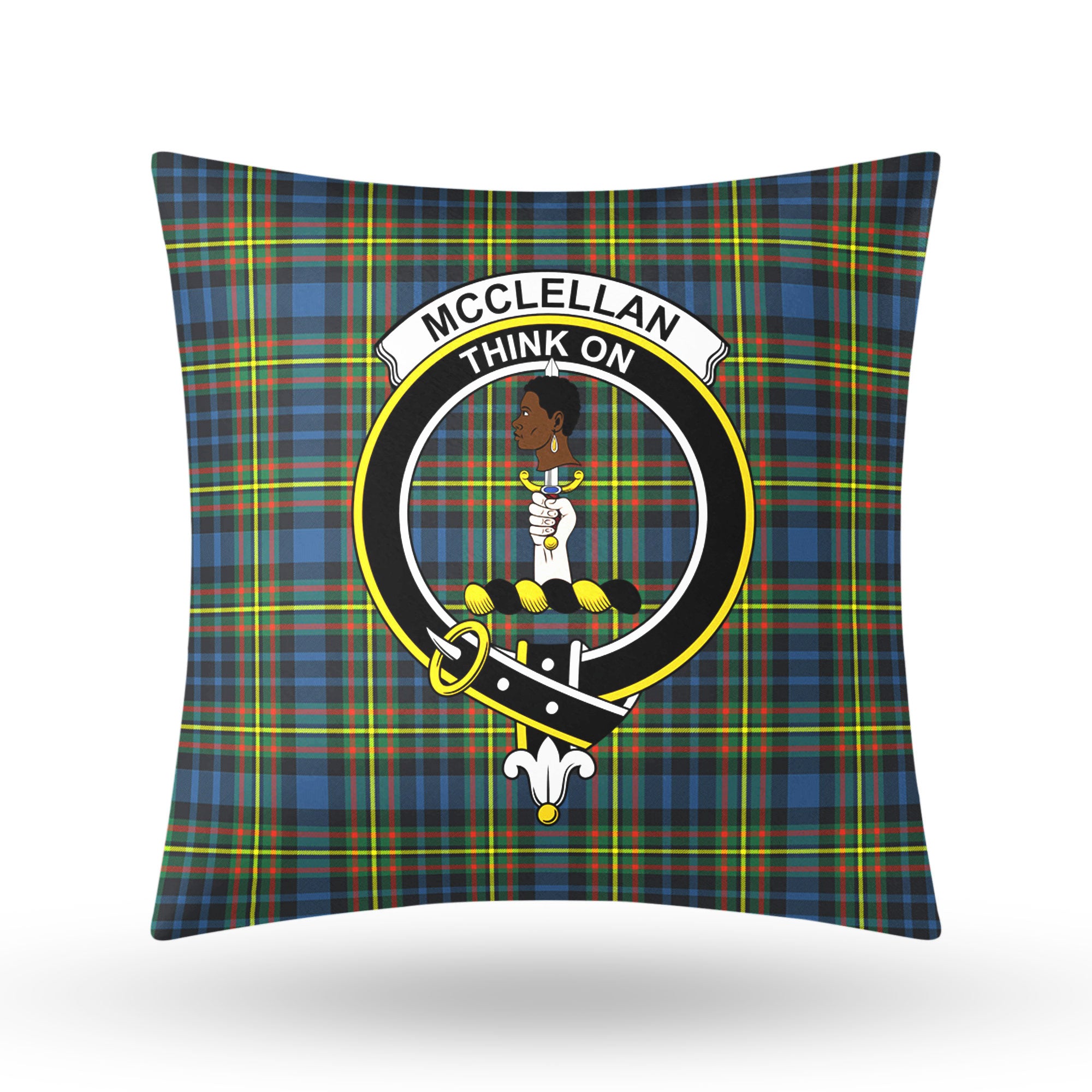 McClellan Ancient Tartan Crest Pillow Cover