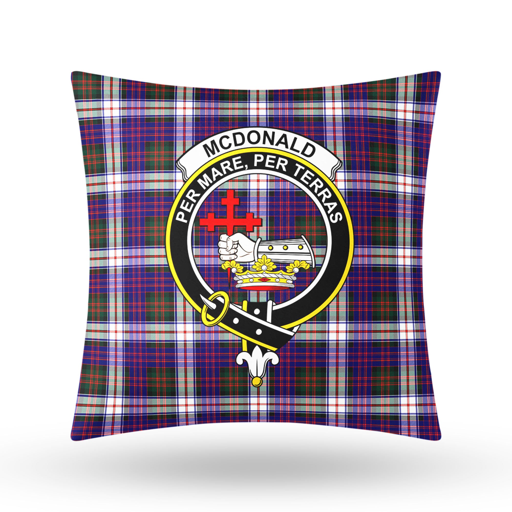 McDonald Dress Modern Tartan Crest Pillow Cover