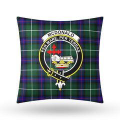 McDonald of the Isles Hunting Modern Tartan Crest Pillow Cover