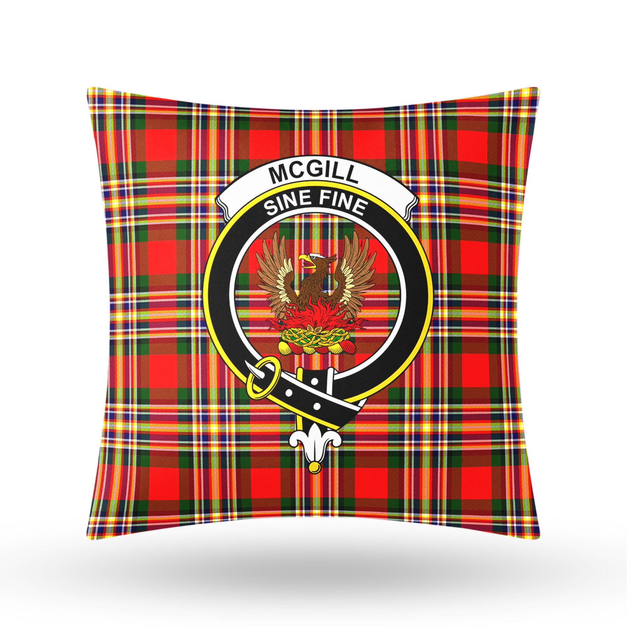 McGill Modern Tartan Crest Pillow Cover