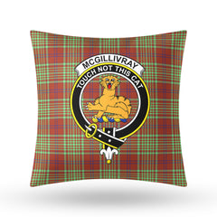 McGillivray Hunting Ancient Tartan Crest Pillow Cover