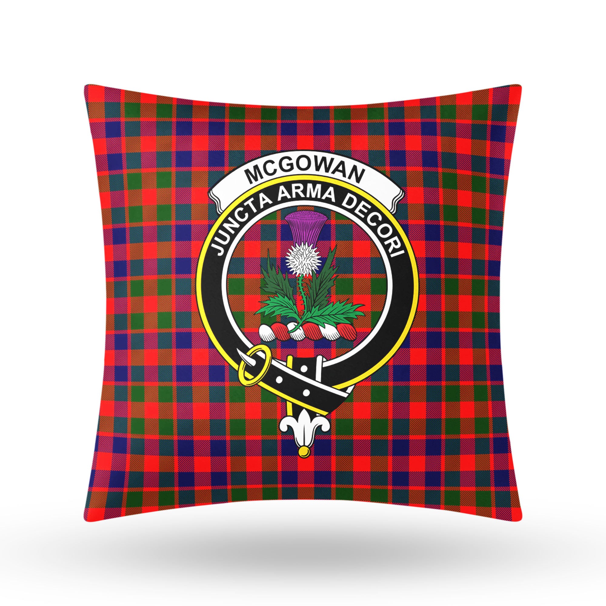 McGowan Tartan Crest Pillow Cover