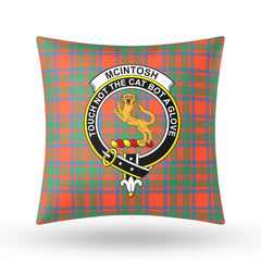 McIntosh Ancient Tartan Crest Pillow Cover