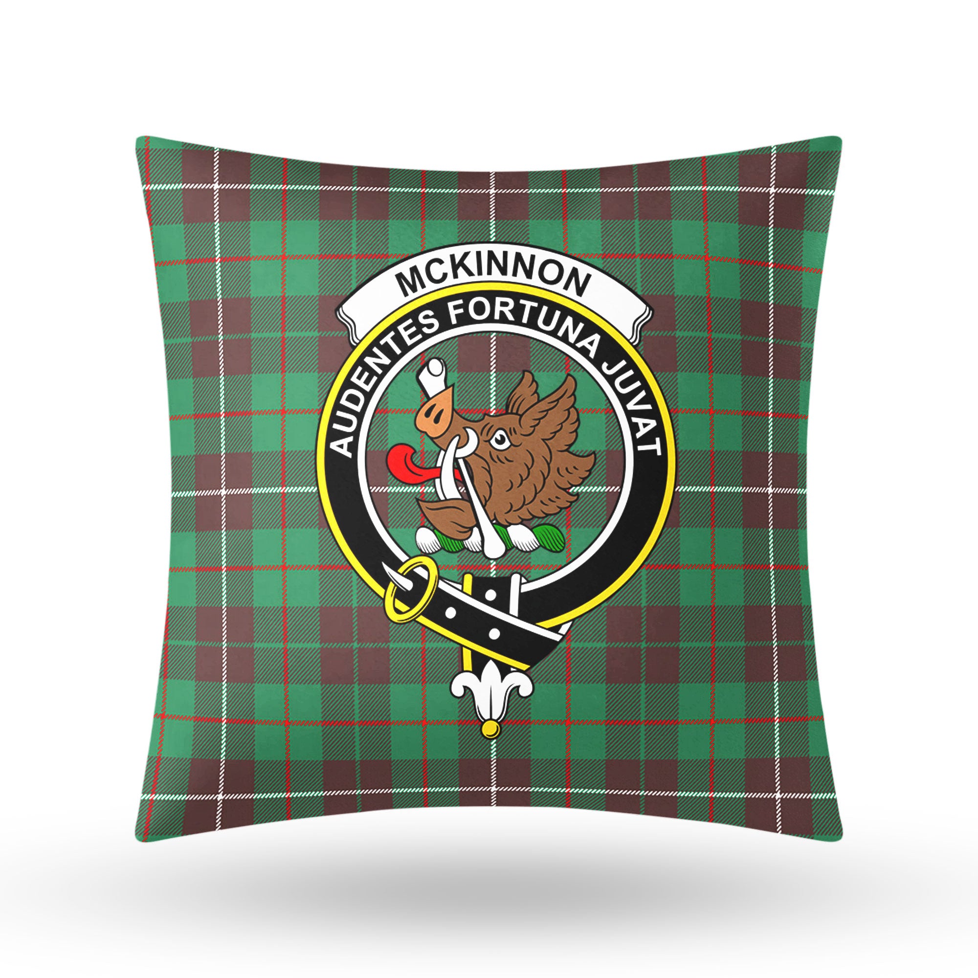 McKinnon Hunting Ancient Tartan Crest Pillow Cover