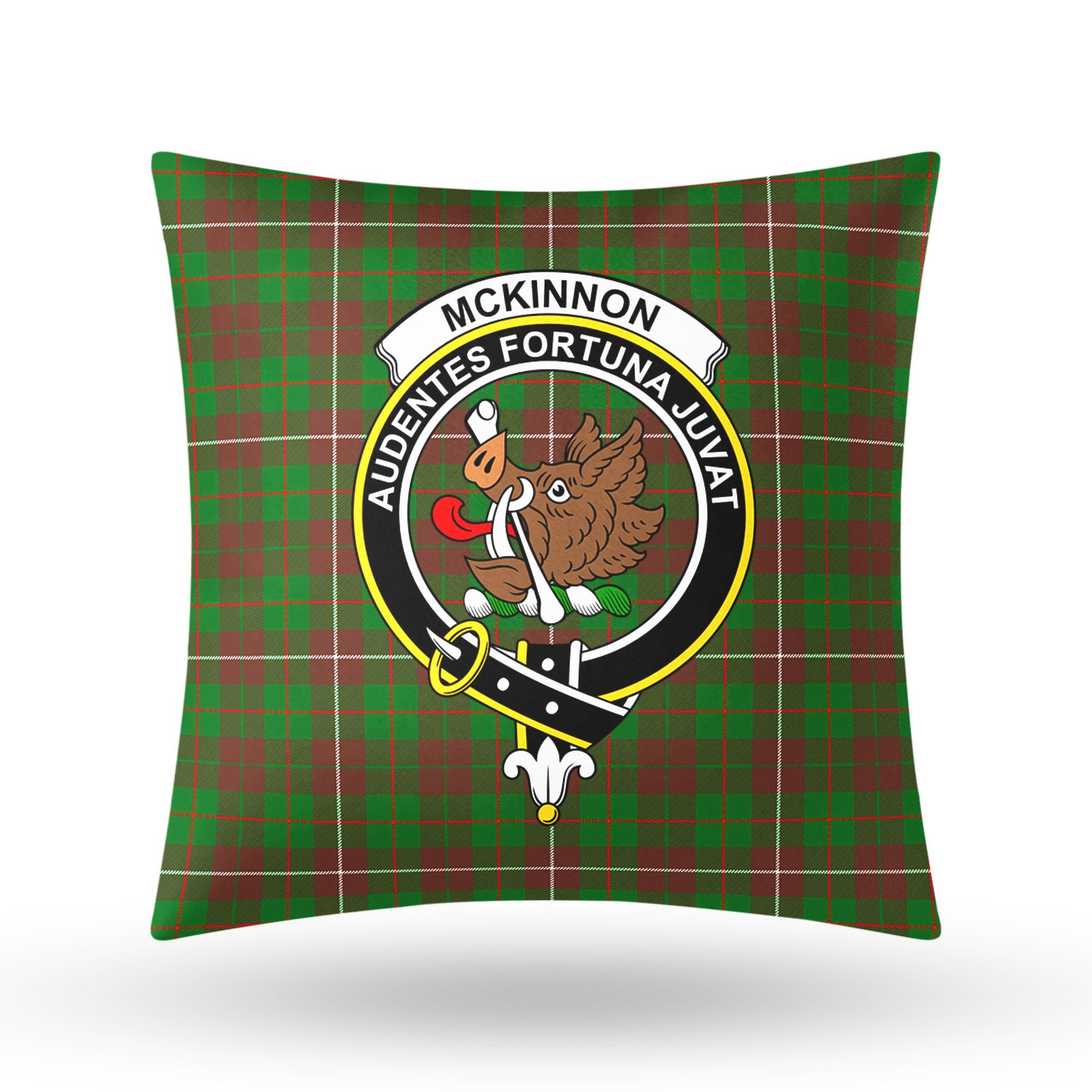 McKinnon Hunting Modern Tartan Crest Pillow Cover