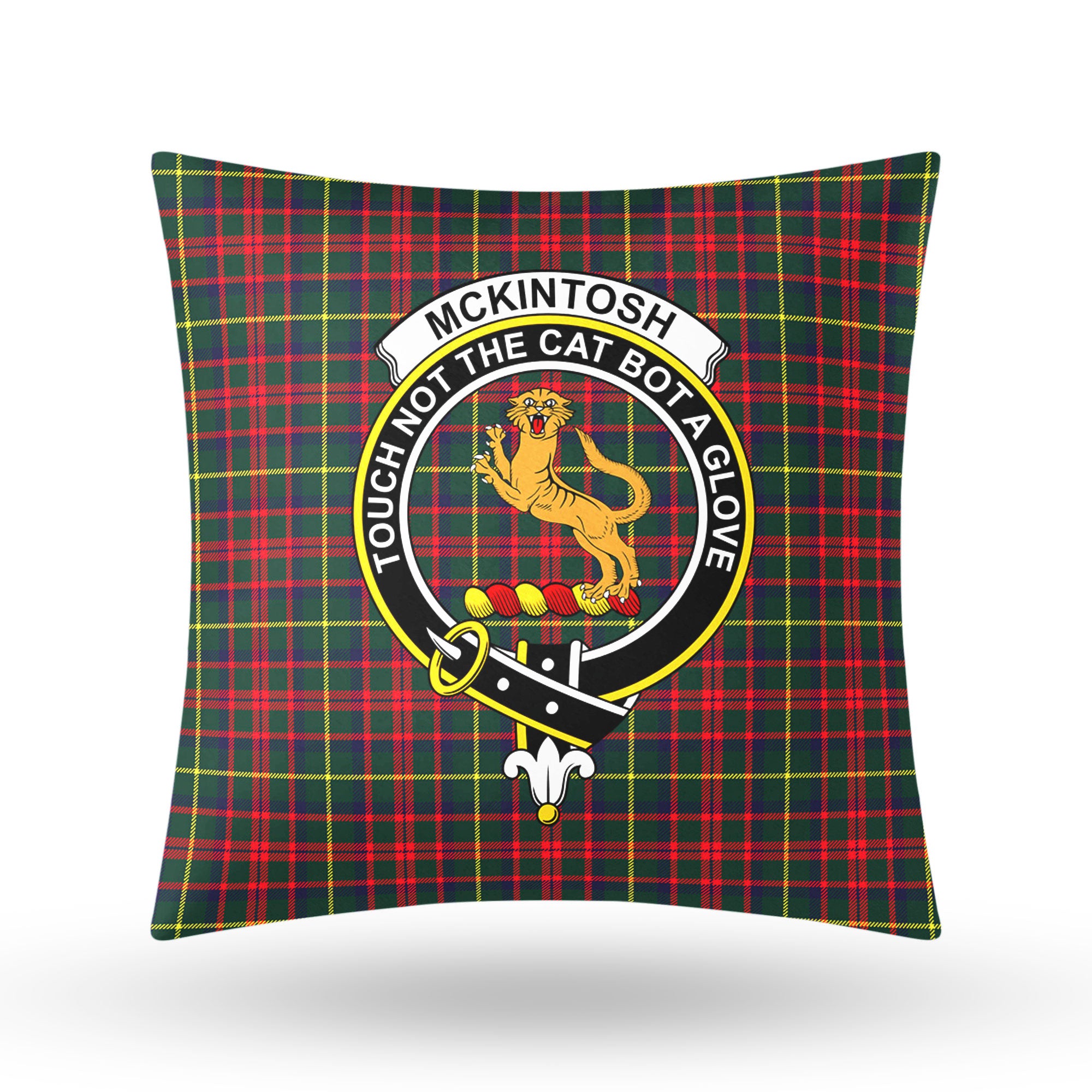 McKintosh Hunting Modern Tartan Crest Pillow Cover