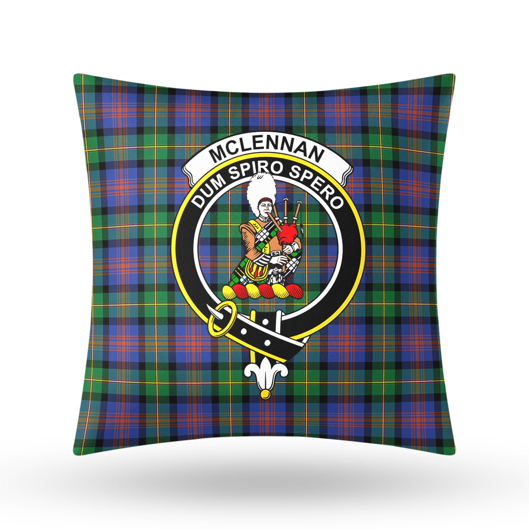 McLennan Ancient Tartan Crest Pillow Cover