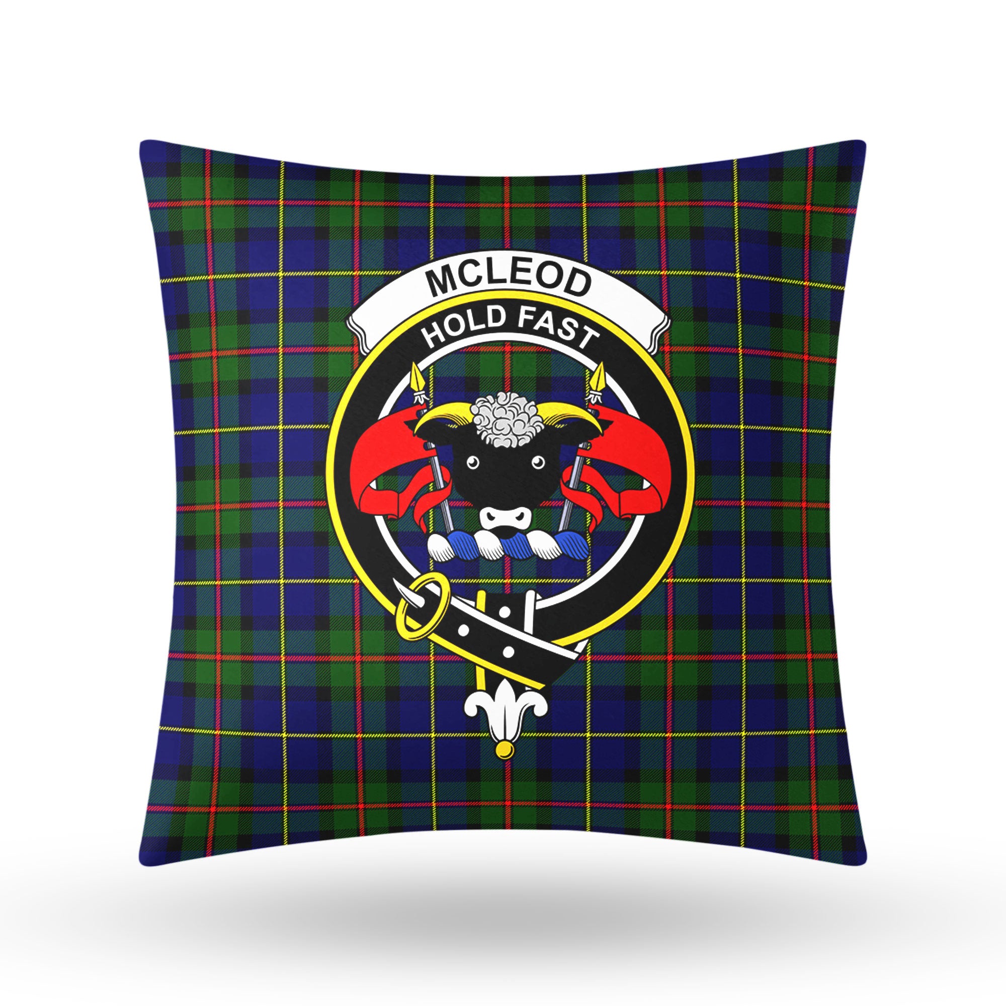 McLeod of Harris Modern Tartan Crest Pillow Cover