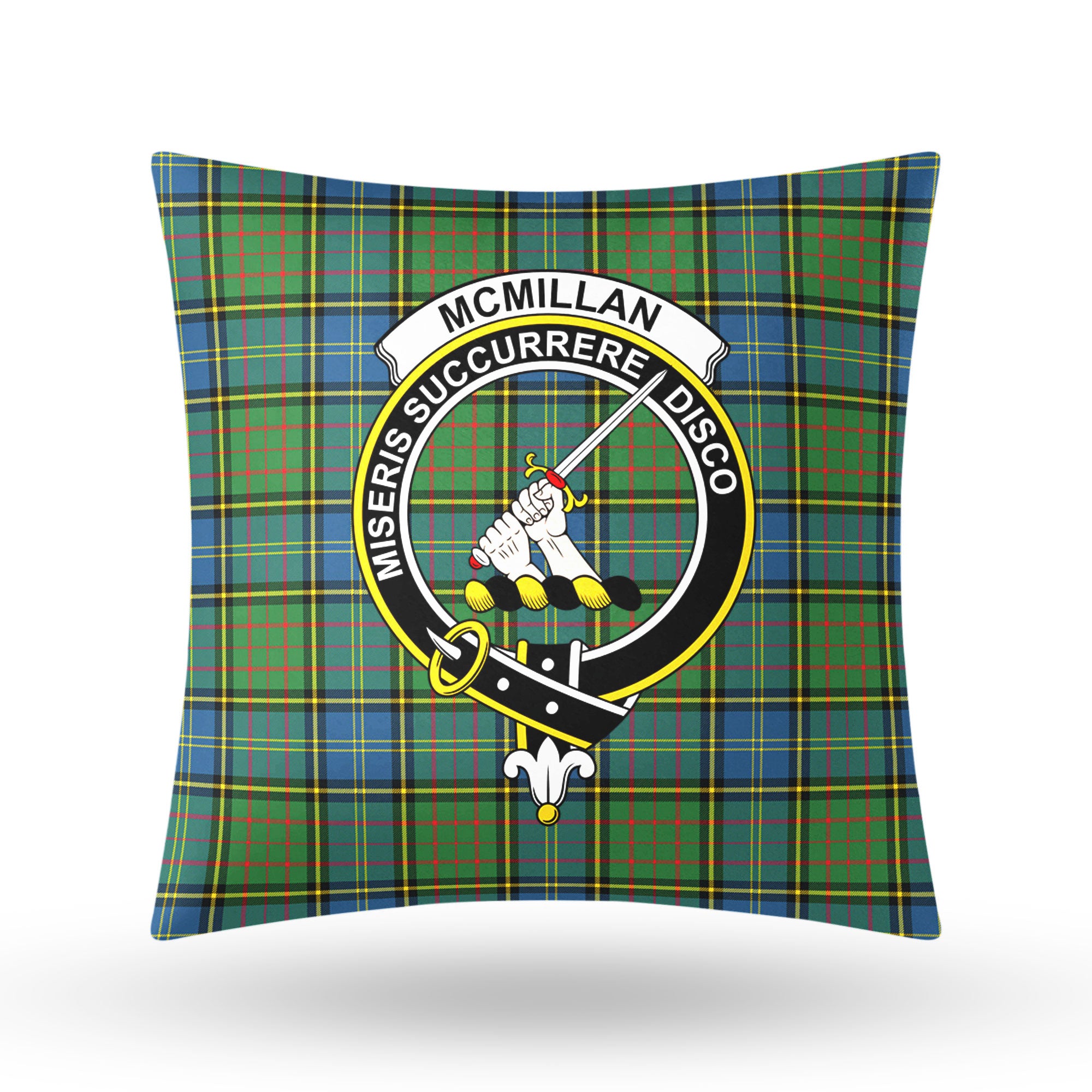 McMillan Hunting Ancient Tartan Crest Pillow Cover