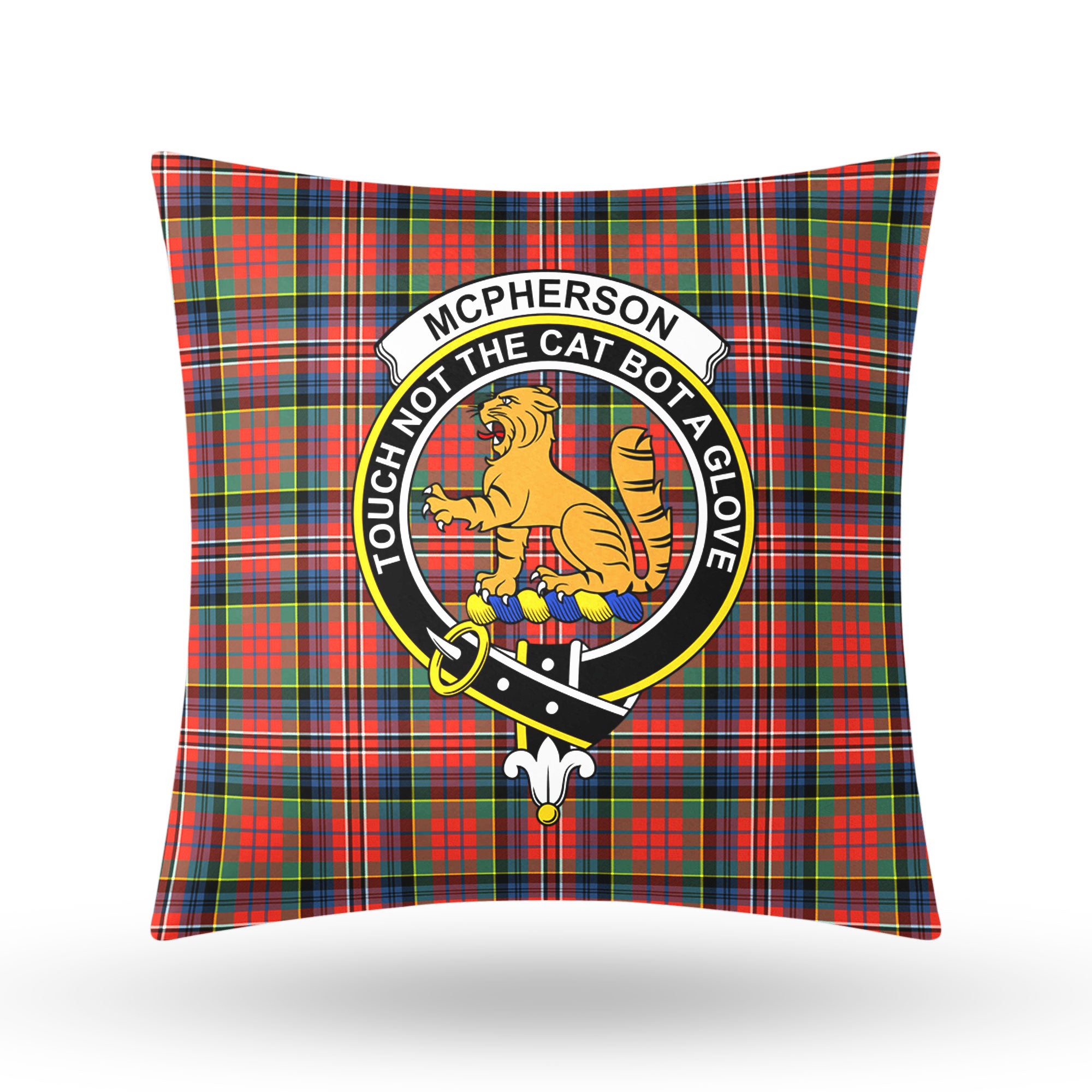 McPherson Ancient Tartan Crest Pillow Cover