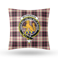 McPherson Hunting Ancient Tartan Crest Pillow Cover