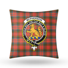 McPherson Weathered Tartan Crest Pillow Cover