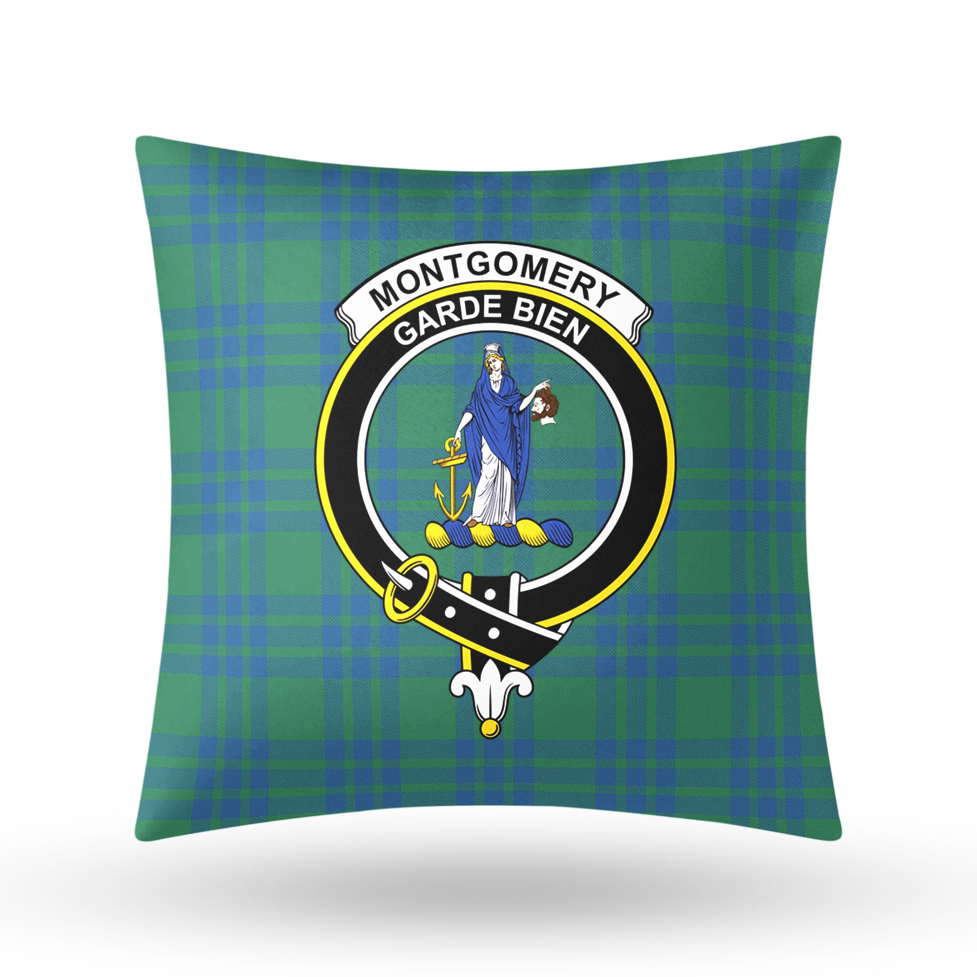 Montgomery Ancient Tartan Crest Pillow Cover